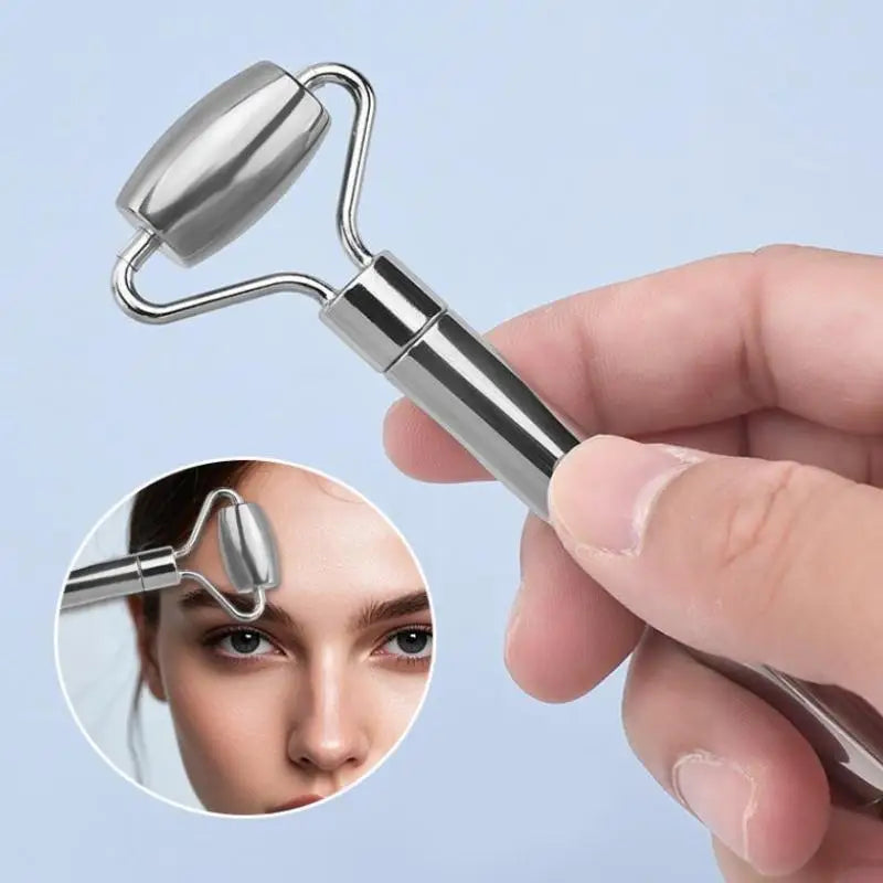 1Pcs Stainless Steel Skin Tightening Face Lifting Beauty Care Massage Roller Facial Roller Gua Sha Beauty Face Neck Massage Tool