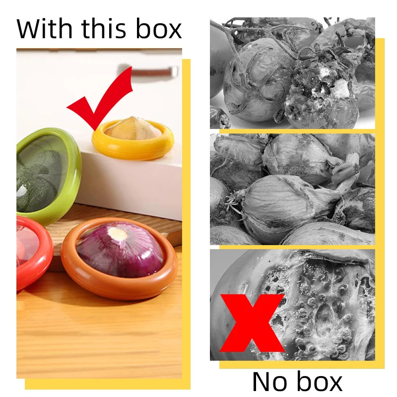 Kitchen Transparent Reusable Airtight Fresh Storage Box for Fruits and Vegetables Easy to Clean Kitchen Gadgets
