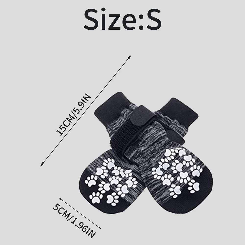 4PCS Pet Shoes, Dog'S Foot Covers, Adjustable Indoor and Outdoor Non-Slip Socks for Pets.