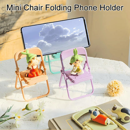 Universal Mobile Phone Foldable Chair Shape Mini Desktop