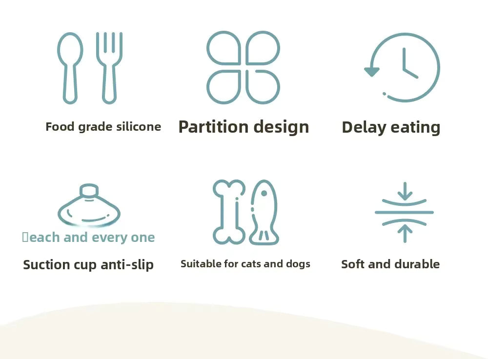 Pets Silicone Lick Mat for Dogs Cats Slow Food Plate Suction Cups Bathing Distraction Pets Sucker Food Training Feeder Supplies