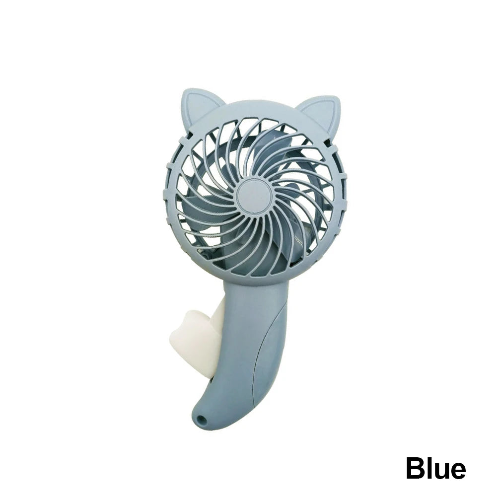 Portable Handheld Fan Hand Pressure Fan Mini Portable Fan without Battery Household Cute Fan Cooling Cartoon Held Fan