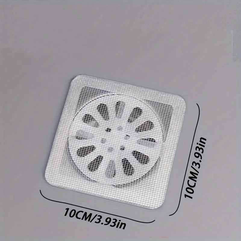 10Pcs Disposable Shower Drain Hair Catcher Mesh Shower Drain Covers Floor Sink Strainer Filter Hair Stopper for Bathroom Kitchen