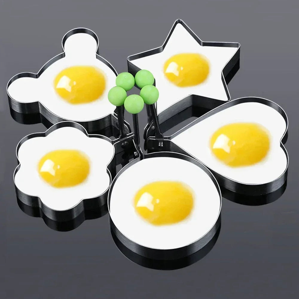1/4/5PCS Stainless Steel Egg Rings Mold Non-Stick round Pancake Omelette Shaper Breakfast Baking Cooking Kitchen Gadgets