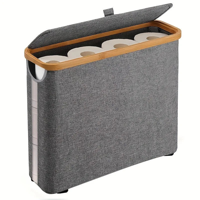 1Pc Bathroom Toilet Paper Storage Basket Bathroom Organizer Oxford Cloth Foldable with Cover Tissue Holder Bathroom Accessories