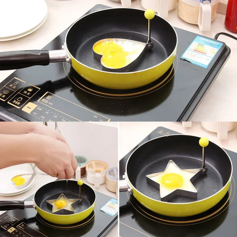 1/4/5PCS Stainless Steel Egg Rings Mold Non-Stick round Pancake Omelette Shaper Breakfast Baking Cooking Kitchen Gadgets