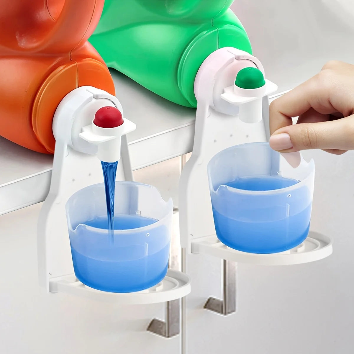 1Pc Laundry Detergent Cup Holder, Laundry Detergent Droplet Catcher, Foldable Plastic Laundry Detergent Cup Holder