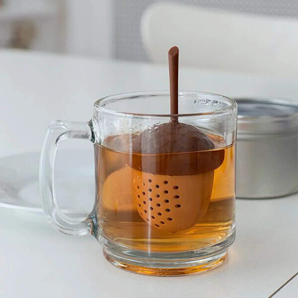 1PC Tea Bag Strainer Acorn Shape Gadgets Kitchen Accessories Tea Infuser Silicone Tea Infuser