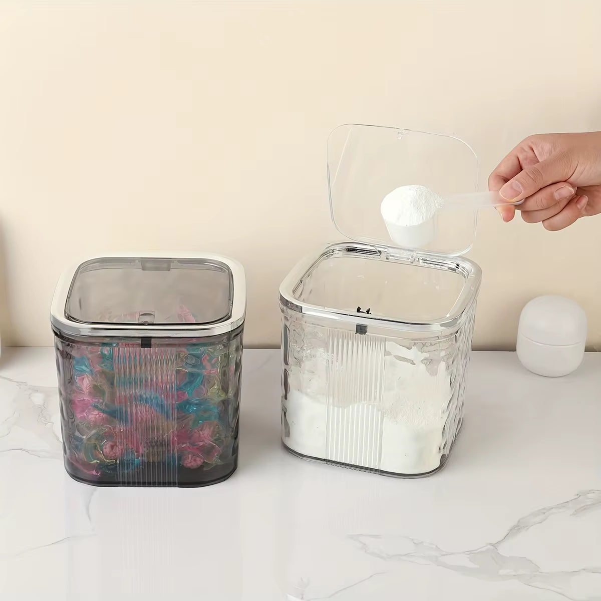 Laundry Pods Container for Laundry Room Organization Storage Box Dishwasher Pods Container Laundry Detergent Pods Holder