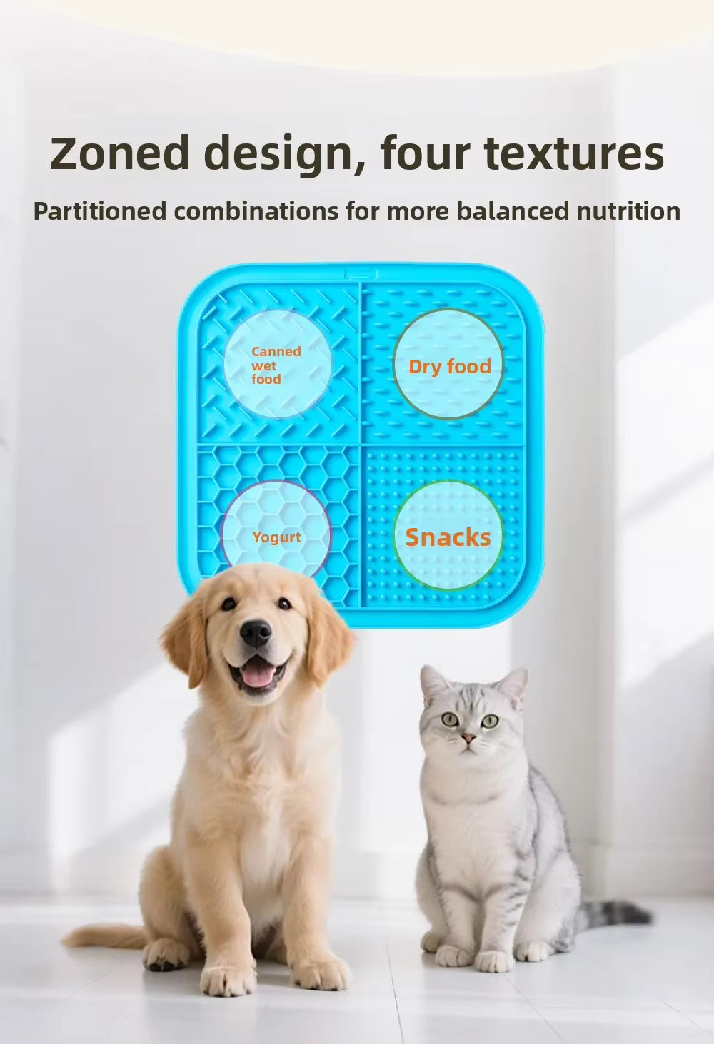 Pets Silicone Lick Mat for Dogs Cats Slow Food Plate Suction Cups Bathing Distraction Pets Sucker Food Training Feeder Supplies