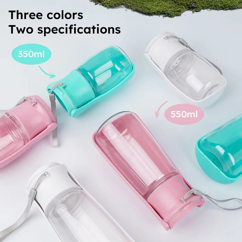 1Pc 350Ml Portable Folding Outdoor Water Bottle for Pets, 350Ml