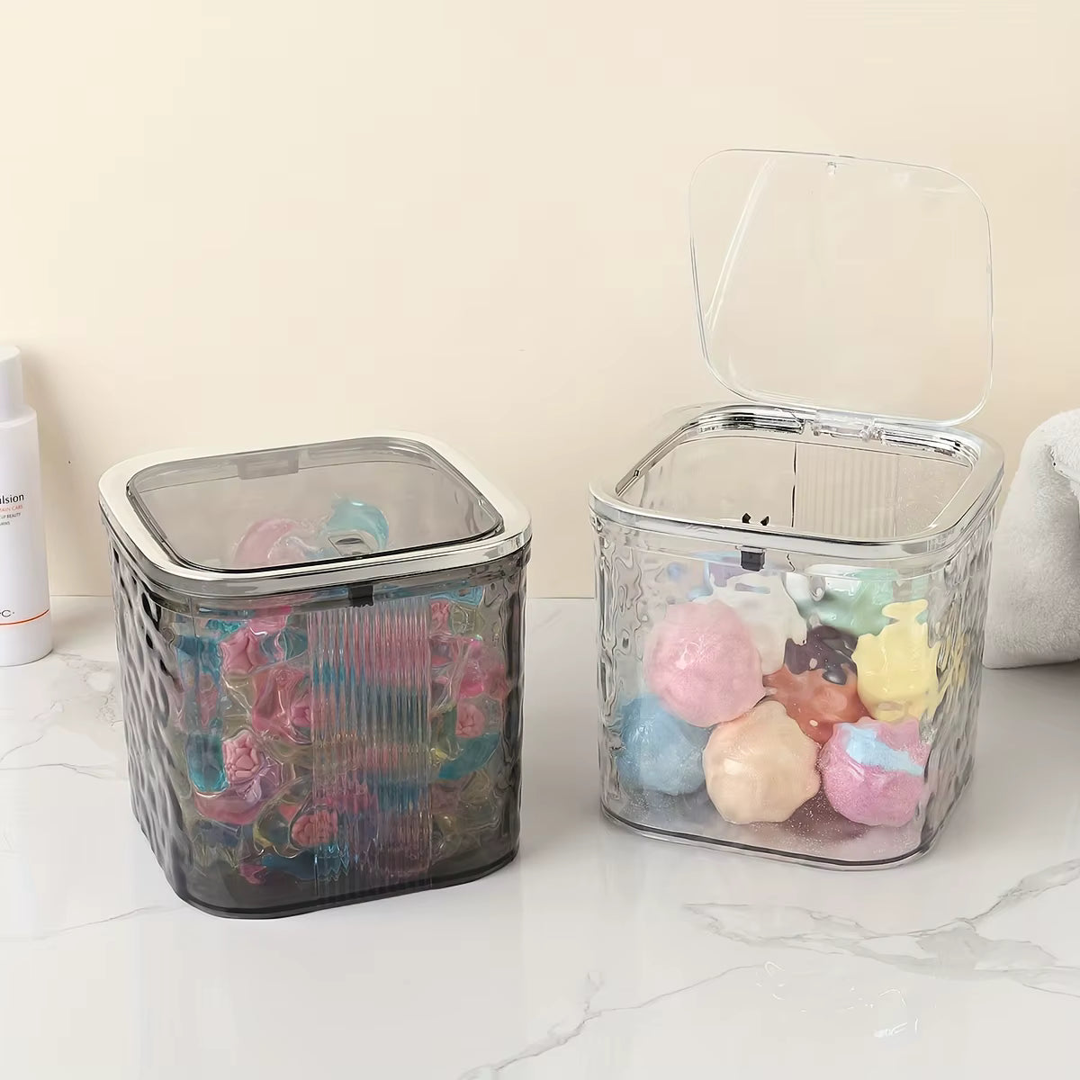 Laundry Pods Container for Laundry Room Organization Storage Box Dishwasher Pods Container Laundry Detergent Pods Holder