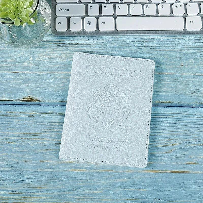 Passport Holder Cover Wallet Travel Essentials RFID Blocking Leather Card Case International Travel Must Haves Travel Accessorie