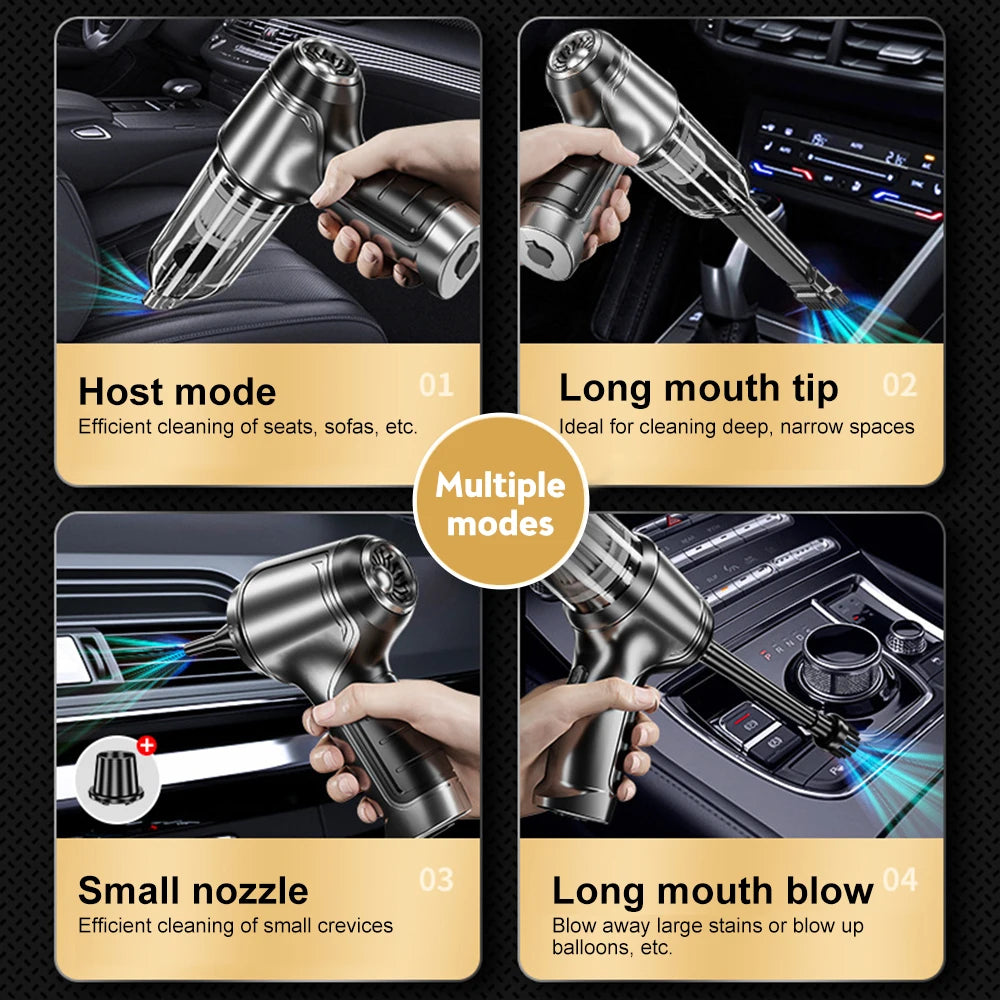 95000Pa Car Wireless Vacuum Cleaner Wet Dry Vacuum Cleaner Cordless Handheld Auto Vacuum Home & Dual Use Mini Vacuum Cleaner