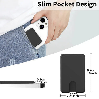 Mini Adhesive Soft Silicone Mobile Phone Wallet Phone