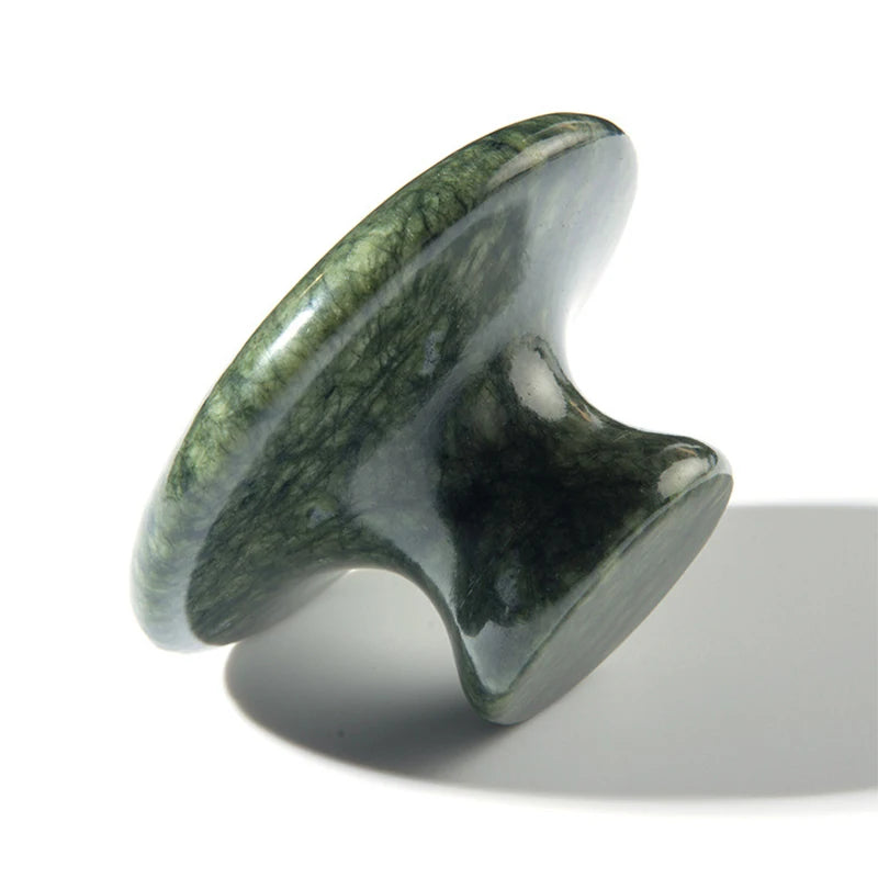Natural Xiuyu Large Mushroom Shaped Jade Massager Jade Scraping Beauty Gouache Scraper Beauty Gua Sha Massage Stone