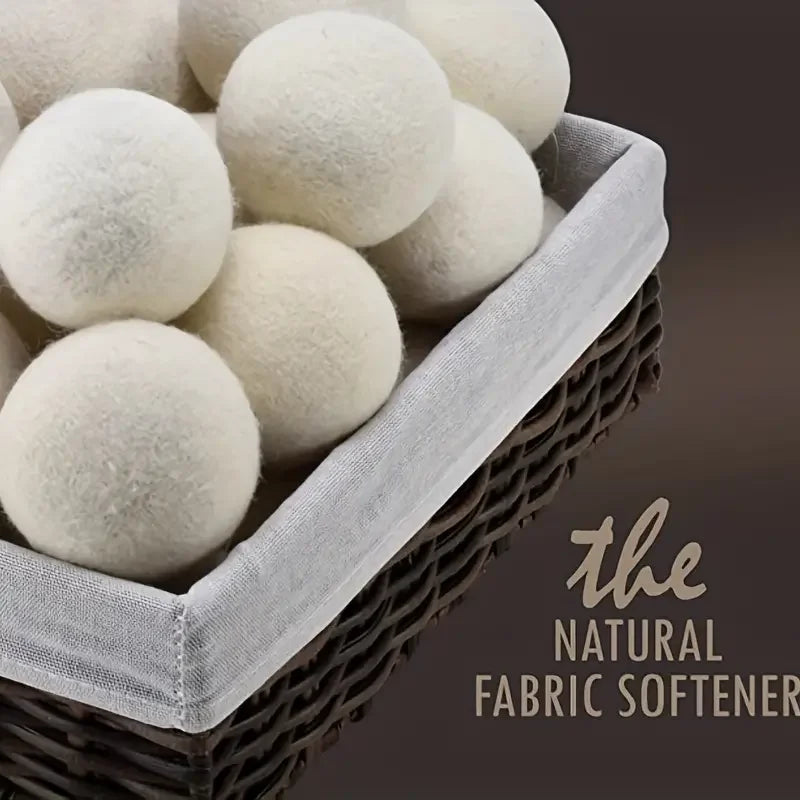 3/6Pcs Wool Laundry Dryer Ball Reusable Laundry Ball Fabric Softener Ball Anti-Tangle Laundry Ball to Reduce Wrinkles Cleaning
