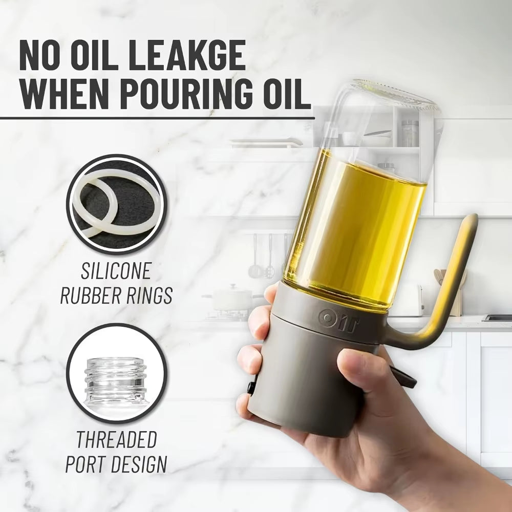 250ML Oil Sprayer, High Borosilicate Glass BPA Free Cooking Mister, Olive Oil Sprayer for Air Fryer, Salad, BBQ, Kitchen Gadget
