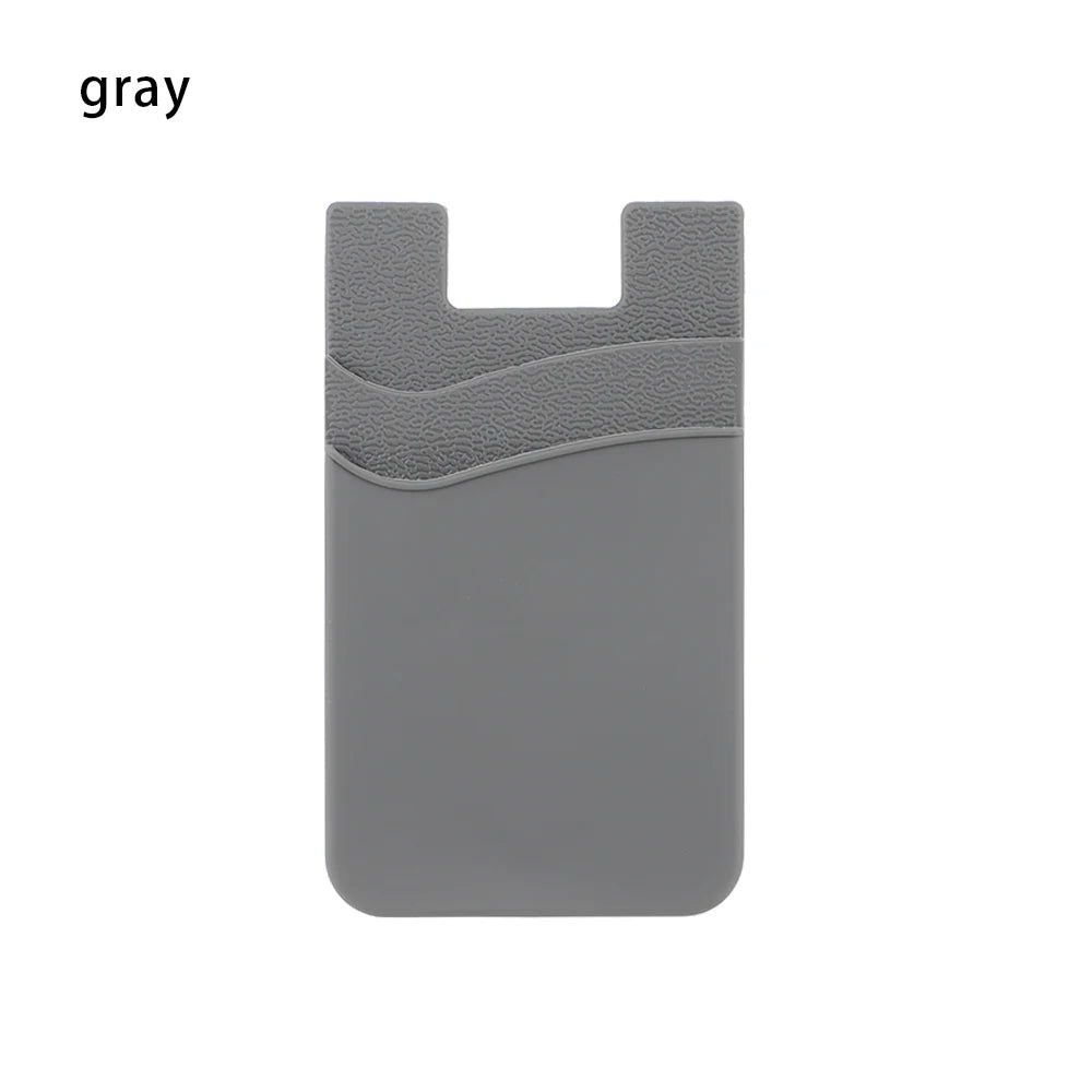 Silicone Phone Card Holder Wallet Case Phone Wallet Stick on Credit Card Holder Phone Pocket for Almost All Cell Phone