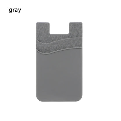 Silicone Phone Card Holder Wallet Case Phone Wallet Stick on Credit Card Holder Phone Pocket for Almost All Cell Phone