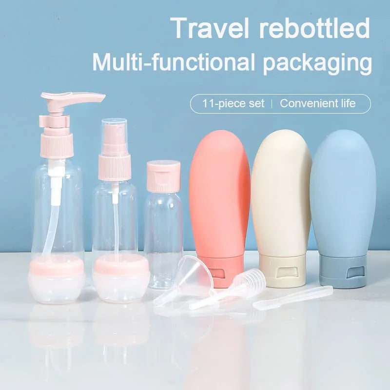 New Travel Packaging Set Silicone Travel Bottles Travel Containers Set Airplane Bottle Shampoo Bottles Kit LXPTZ02