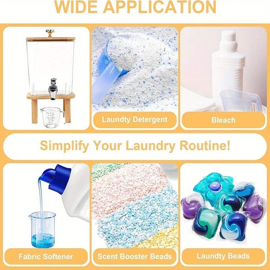 Laundry Detergent Dispenser, Laundry Liquid Dispenser with Stainless-Steel Tap, Liquid Laundry Soap Dispenser Fabric Softener