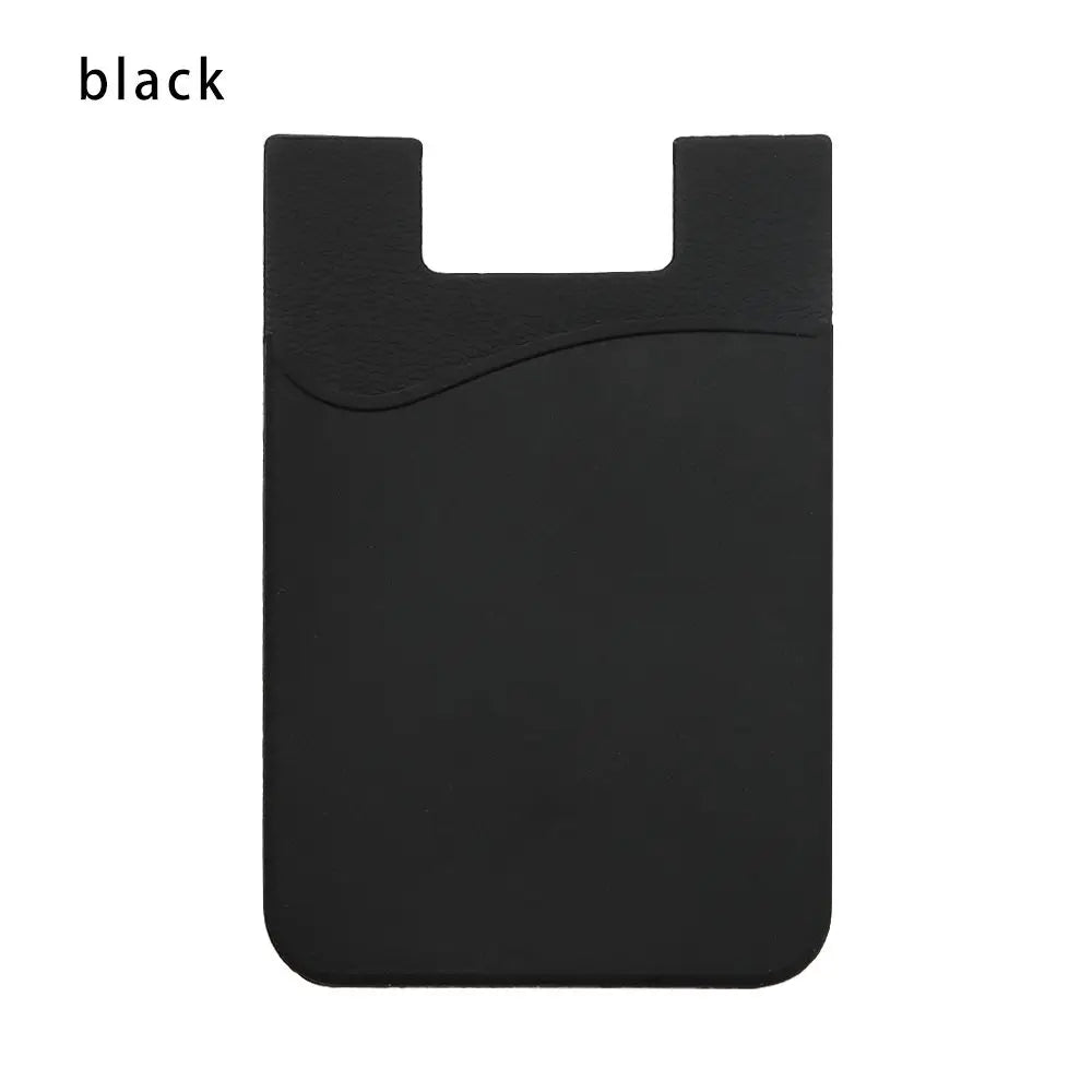 Silicone Phone Card Holder Wallet Case Phone Wallet Stick on Credit Card Holder Phone Pocket for Almost All Cell Phone