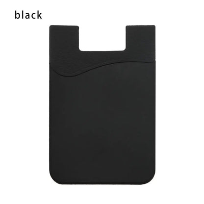 Silicone Phone Card Holder Wallet Case Phone Wallet Stick on Credit Card Holder Phone Pocket for Almost All Cell Phone