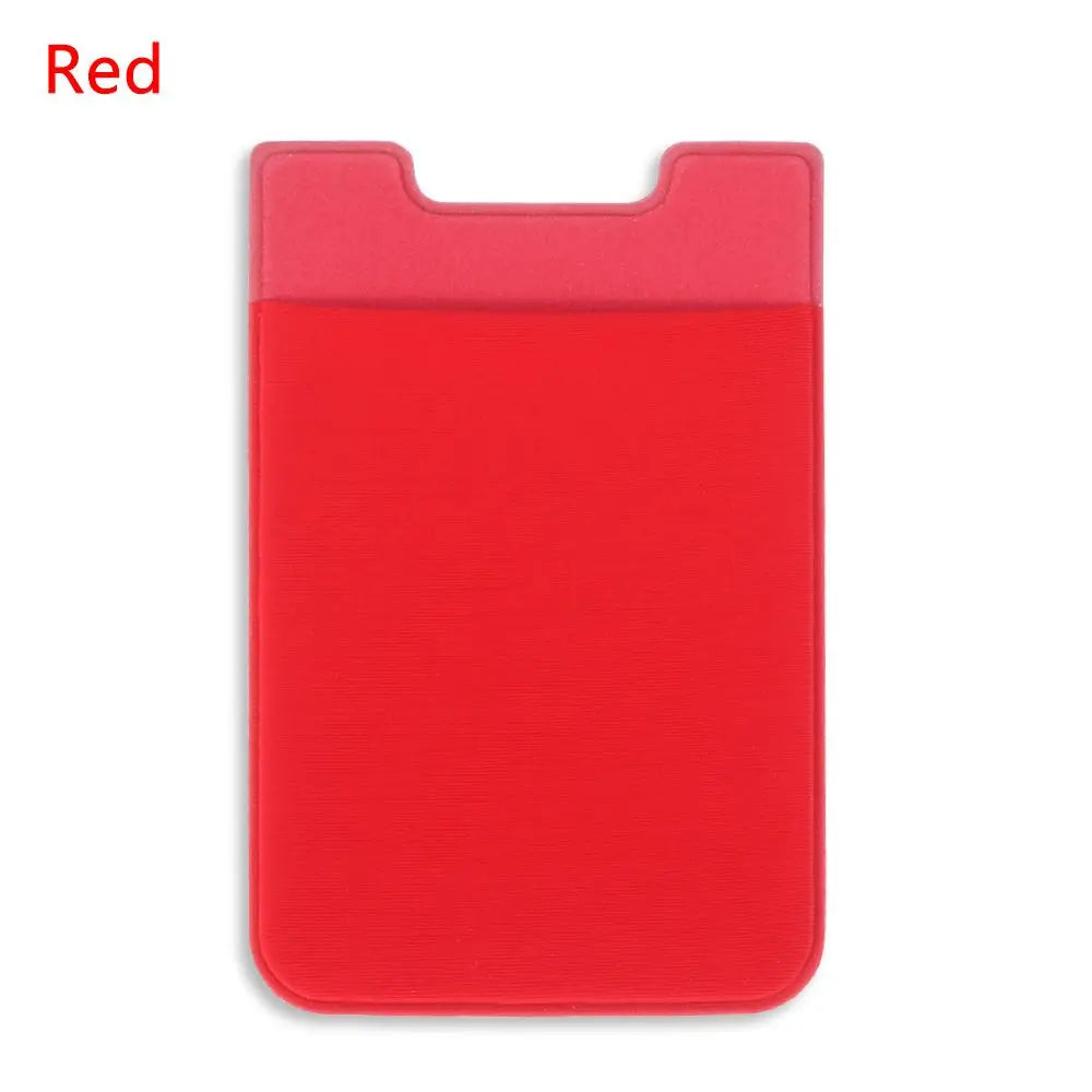 Silicone Phone Card Holder Wallet Case Phone Wallet Stick on Credit Card Holder Phone Pocket for Almost All Cell Phone