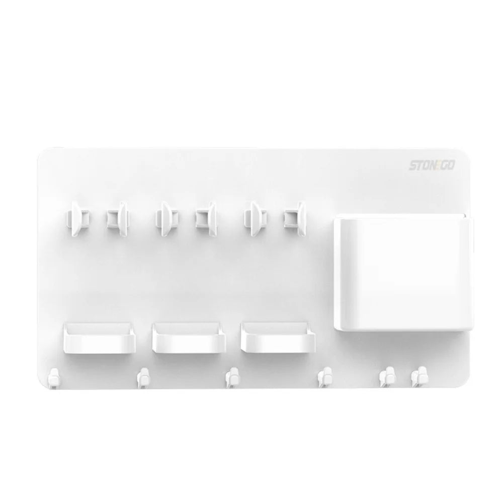 Adhesive Electric Toothbrush Holder Wall Mounted Razor Hanger Bathroom Organizer Box Bathroom Accessories