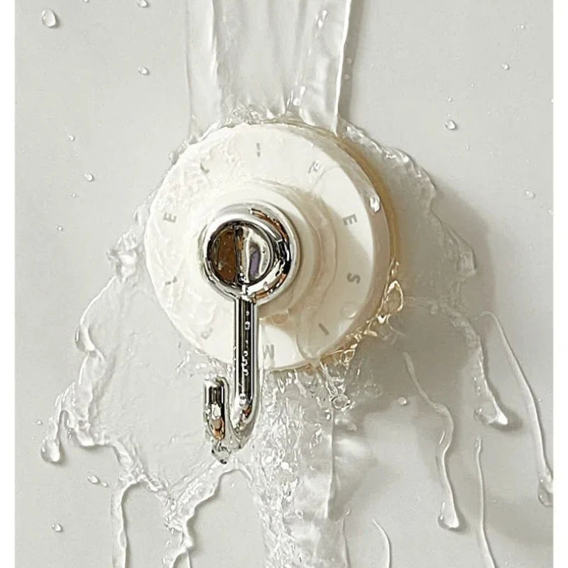 Bathroom Accessories Waterproof Rotating Suction Hooks for Bathroom Kitchen Strong Adhesive Wall Organize
