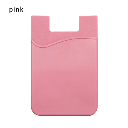 Silicone Phone Card Holder Wallet Case Phone Wallet Stick on Credit Card Holder Phone Pocket for Almost All Cell Phone