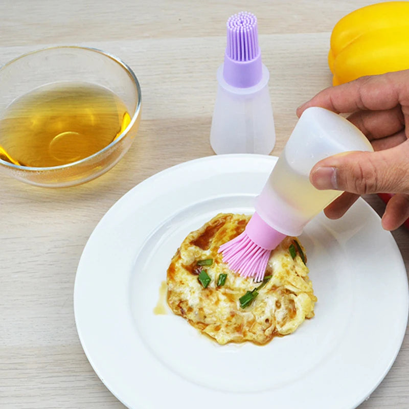 Kitchen Tools High Temperature Resistant Silicone Bottle Brush Bbq Brush Oil Brush Household Baking Oil Brush Cooking Gadgets