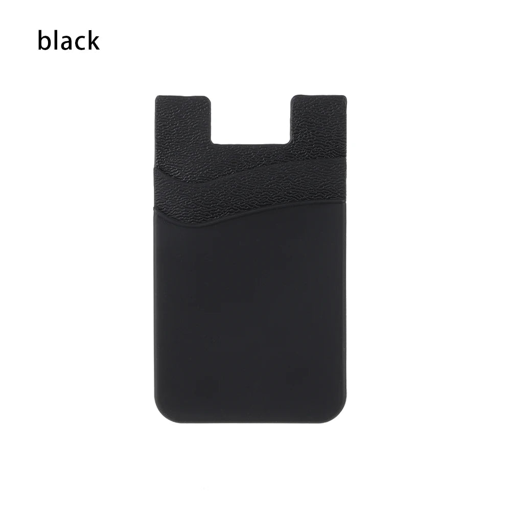 Silicone Phone Card Holder Wallet Case Phone Wallet Stick on Credit Card Holder Phone Pocket for Almost All Cell Phone