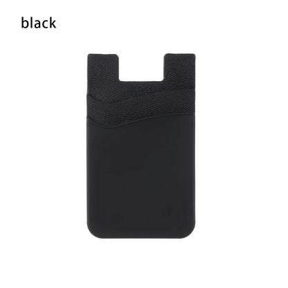 Silicone Phone Card Holder Wallet Case Phone Wallet Stick on Credit Card Holder Phone Pocket for Almost All Cell Phone