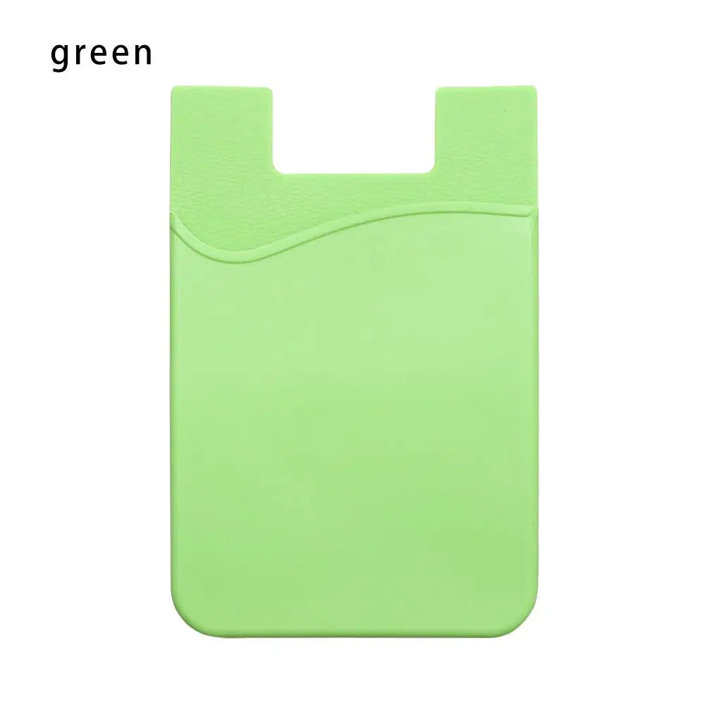 Silicone Phone Card Holder Wallet Case Phone Wallet Stick on Credit Card Holder Phone Pocket for Almost All Cell Phone