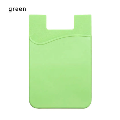 Silicone Phone Card Holder Wallet Case Phone Wallet Stick on Credit Card Holder Phone Pocket for Almost All Cell Phone
