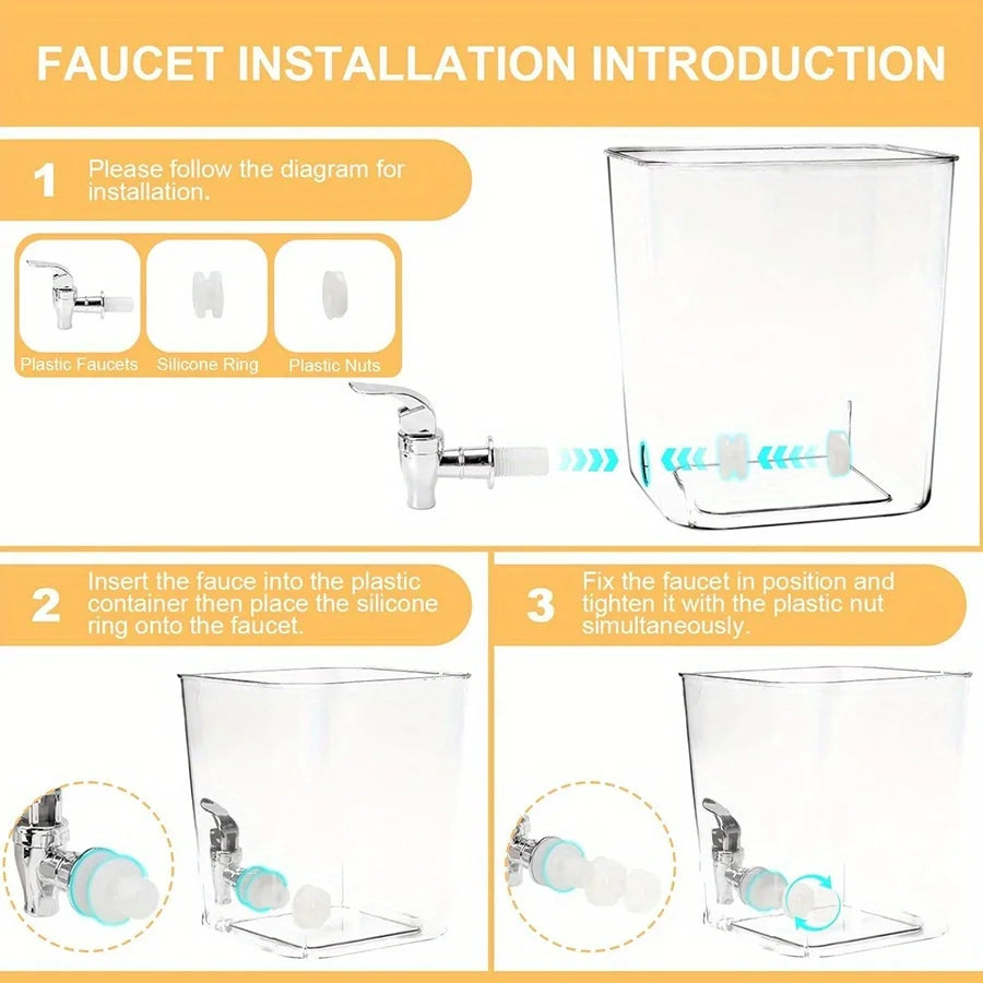 Laundry Detergent Dispenser, Laundry Liquid Dispenser with Stainless-Steel Tap, Liquid Laundry Soap Dispenser Fabric Softener