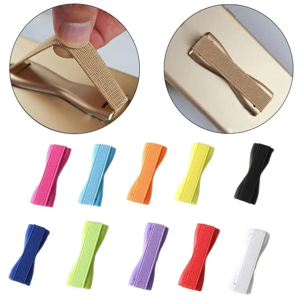 1Pc Elastic Phone Finger Strap ABS Grip Phone Mobile Phone Accessories Sling Phone Holder Universal Phone Back Sticker 10 Colors