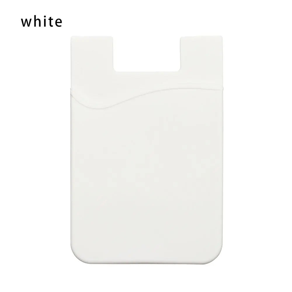 Silicone Phone Card Holder Wallet Case Phone Wallet Stick on Credit Card Holder Phone Pocket for Almost All Cell Phone