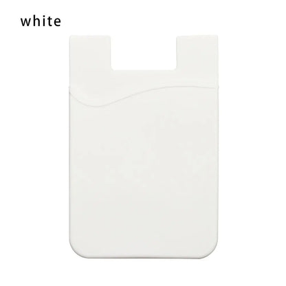 Silicone Phone Card Holder Wallet Case Phone Wallet Stick on Credit Card Holder Phone Pocket for Almost All Cell Phone