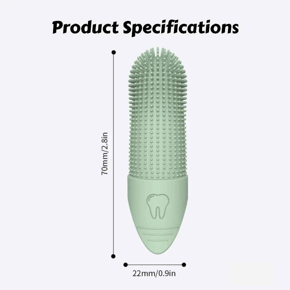Silicone Finger Toothbrush for Pets: Food-Grade Dental Care Glove for Pets, Soft Bristles for Teeth Cleaning and Gum Massage