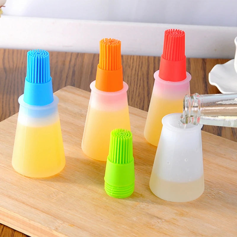 Kitchen Tools High Temperature Resistant Silicone Bottle Brush Bbq Brush Oil Brush Household Baking Oil Brush Cooking Gadgets
