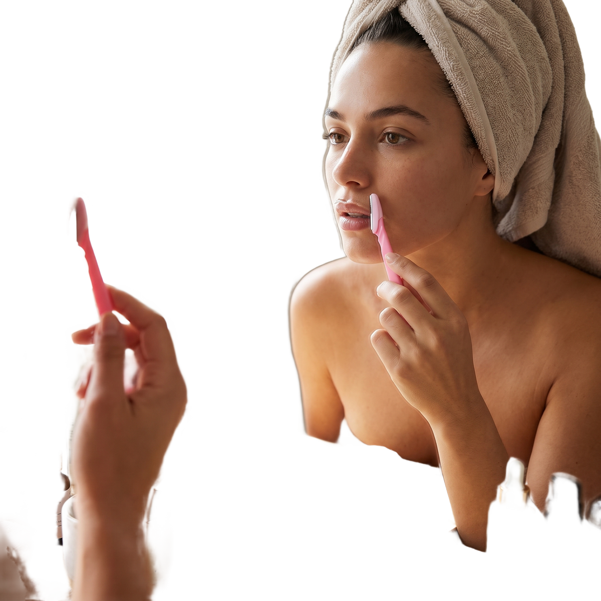 Eyebrow trimmer scissors with clean isolated background